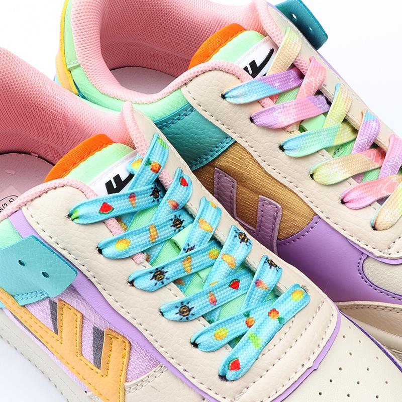 Duhové vysoké tkaničky Tenisové ploché tkaničky do bot Vzor potisku tkaničky pro tenisky Ženy Muž Dětská obuv Krajka Doplňky k botám
