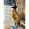 Kumikumi Yellow Casual Mid Length Long Length Gingham Shirt