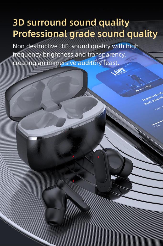 Wireless Noise-Cancelling Bluetooth Earbuds with HD Music & Long Battery Life