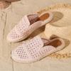 Slippers Mesh Women Outdoor Bohemian Beach Sandals 2025 Summer Flats Comfort Csaual Lady Mule Shoes Zapatos De Mujer Sandalias