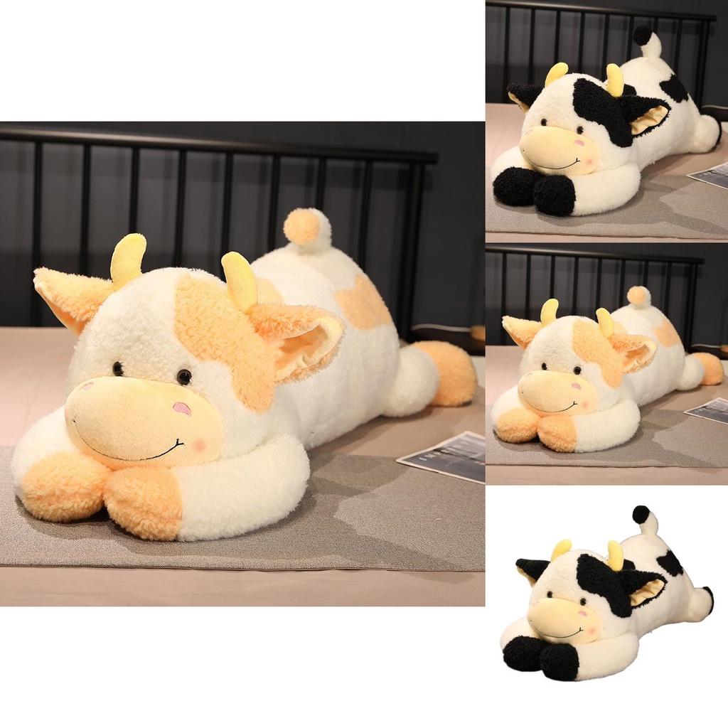 Cute Plush Cow Pillow Toy For Girls To Sleep On Bed