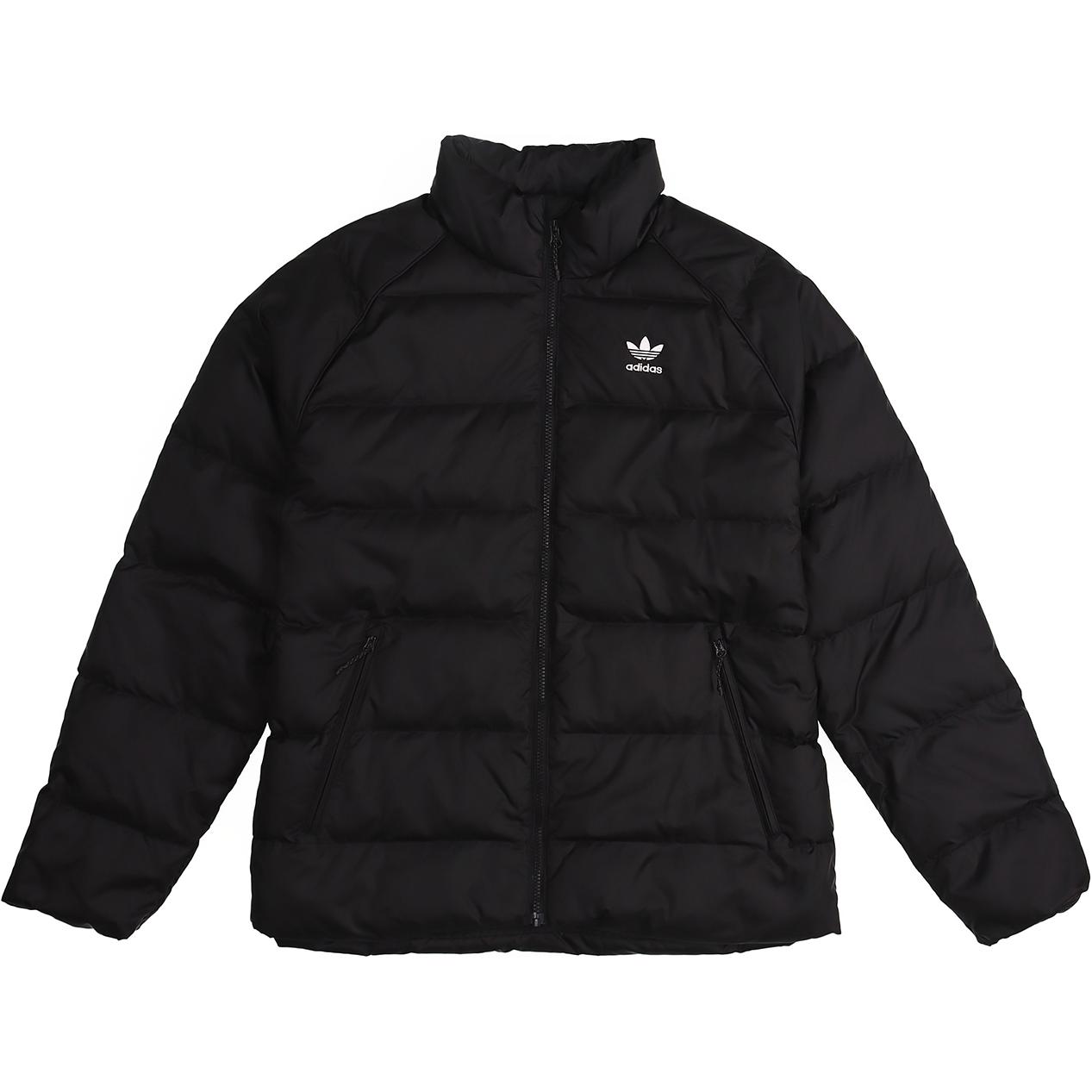 

Adidas Originals однотонный теплый пуховик на молнии с воротником для зимы, мужская верхняя одежда, черный ED5837 M