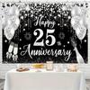 An elegant 25th anniversary celebration background banner, a refined gathering, a milestone celebration event