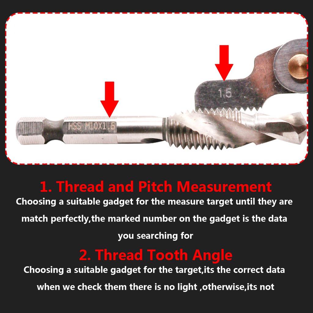 52pcs Blade Screw Thread Tooth Pitch Cutting Steel Gauge Measuring Tool 55 Degree Inch 60 Degree Metric Gauge