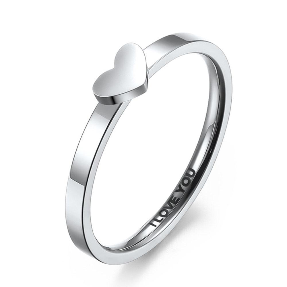 

Heart Shaped Couple Rings Couple Stainless Steel Wedding Ring Set Women Love Jewelry Valentine s Day Birthday Gift 5