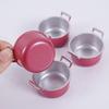 10Pcs Dollhouse Decorations Pink Miniature Steamer Pot Ornaments Kids Kitchen Container Small Soup Pot Model DIY Party Supplies