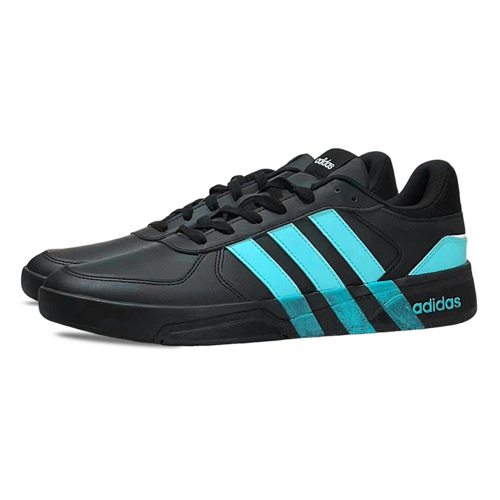 Adidas Neo Courtbeat Blue Synthetic Leather Low top Skateboard Shoes Unisex Black ID9660(Team286-)