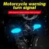 SEAMETAL 2PCS Motorcycle LED Turn Signal Lamp Projection Lamp Sequential Flowing Flash Indicator Lights Running Light