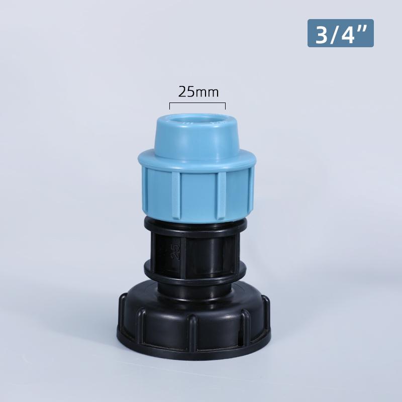1PCS IBC Tank Adapter 1'' 1/2'' 3/4'' Coarse Thread Water Fittings Elbow Straight Outlet Hose Home Garden Tee Connector Plastic