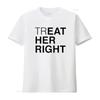 Mens Treat Her Right T Shirt White 2XL Vintage Washed Stretched Slightly Designer Clothes Streetwear Unisex Fashion Breathable