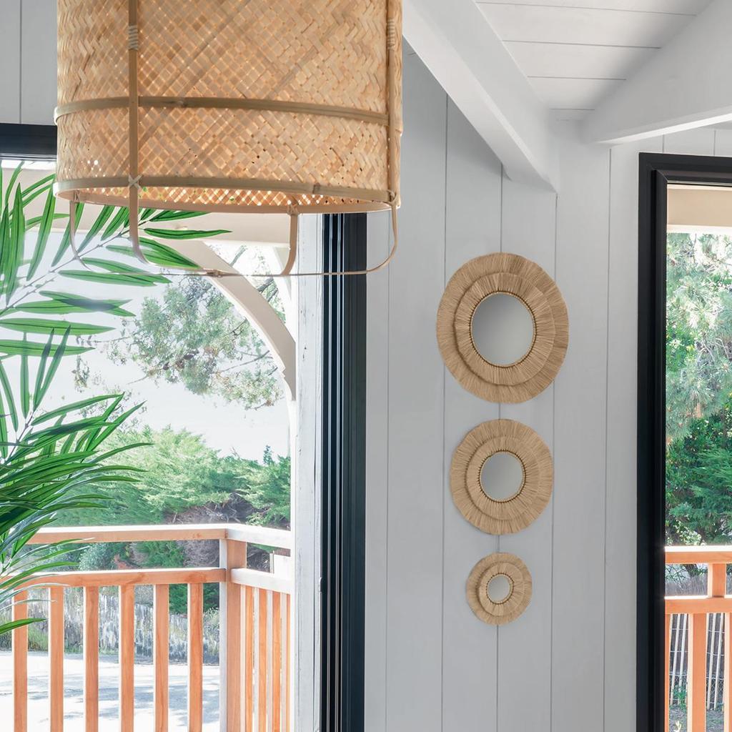 SET OF 3 Alba MIRRORS NATURAL BOHO