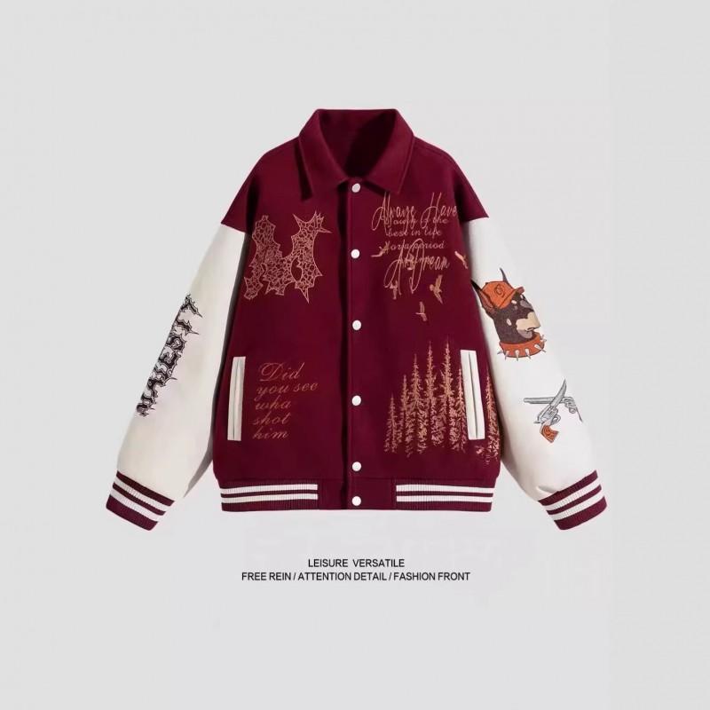 Stitched Baseball Jacket Men Women Loose