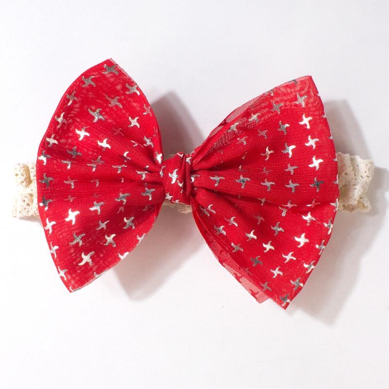 New baby headband, cute star bow children's headscarf, thin lace baby hair accessories