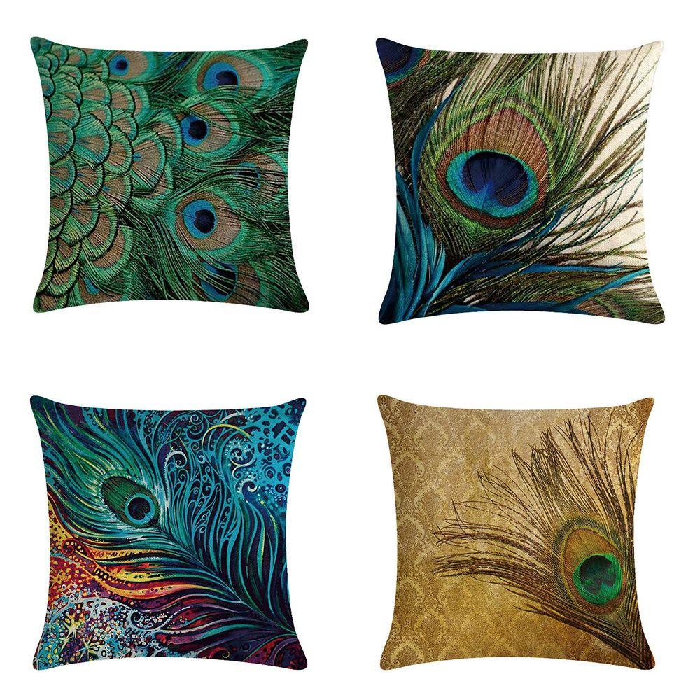 peacock throw pillow covers
