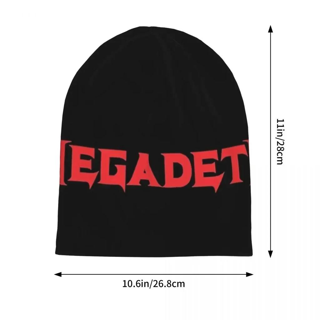 Unisex WoUnisex Megadeth Cryptic Writings Beanies Hat Merchandise Retro Black Metal Death Metal Head Wrap Bonnet Knit Hat