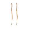 Gold-Plated Silver Zircon Tassel Earrings: Fashionable, Versatile, Luxury Commuter Earrings for Women.