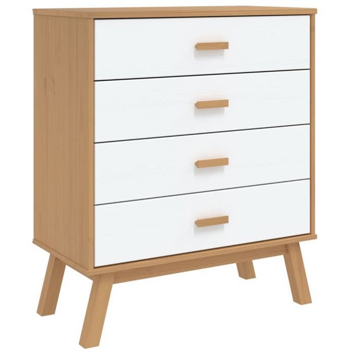 VidaXL Chest of Drawers, Dresser with Legs, Storage Furniture, Living Room Organizer, Modern, White and 358590