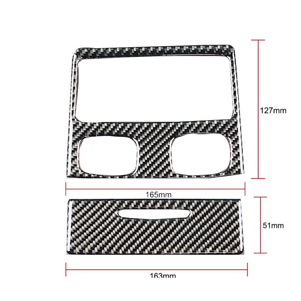 For BMW 3 Series E90 E92 2005-2012 - 3D Carbon Fiber Rear Air Outlet Storage Box Trim, Self-Adhesive Anti-Scratch Sporty