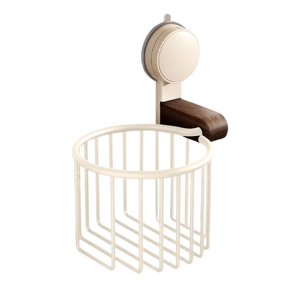 Non Perforated Toilet Paper Holder Suction Cup Toilet Paper Box Retro Bathroom Paper Holder Toilet Style D