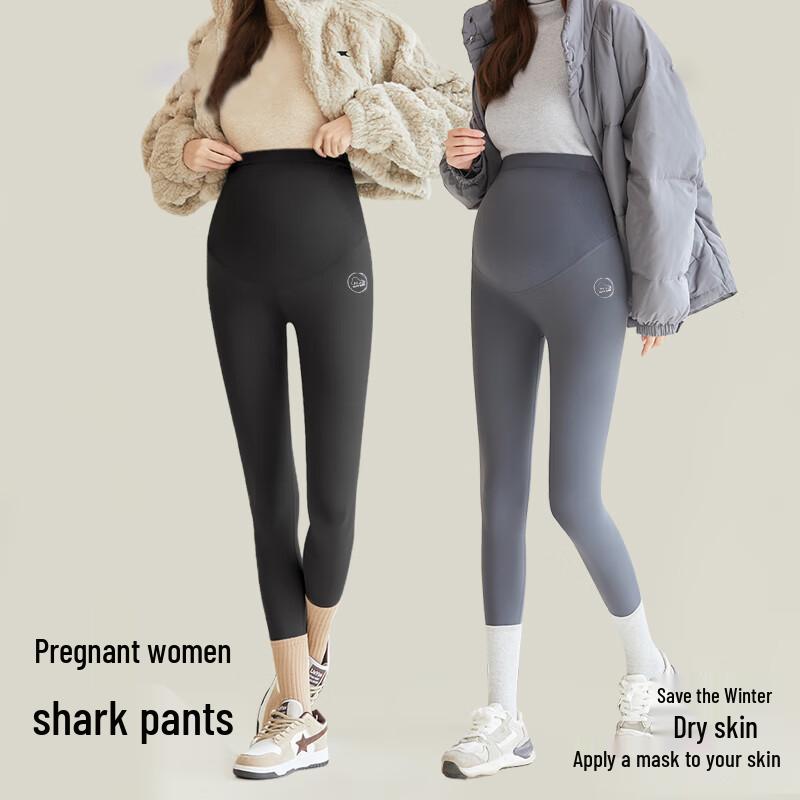 Xueqiman Maternity Tummy Support Shark Leggings
