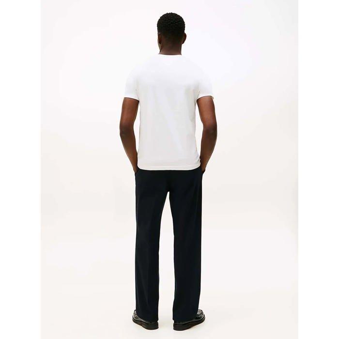 T-shirt - TOMMY HILFIGER - Logo - Blanc - Manches courtes - Taille L