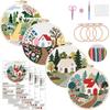 1 Se tGarden-themed Vintage DIY Embroidery Material Kit, Including Beginner-friendly Tools and Stitch Tutorials. Embroidery Fabric Material Kit