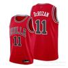 Chicago Bulls Basketball Jersey Men Women Short Sleeve V-Neck Cotton Breathable Athletic Wear Practice Game Fan