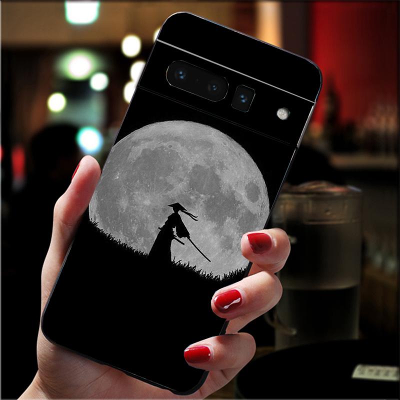 For Google Pixel 10 9 Pro XL Silicone Phone Soft Case For Google Pixel 9A 8A 7A 6A 5 Cover Shell Japanese Samurai Sword Anime