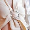 4pcs Scarf Ring Clips Metal Round Waist Buckle Clip T-Shirt Tie Pin Clip Fashion Women Clothes Hat Belt Decor Ring Wrap Holder
