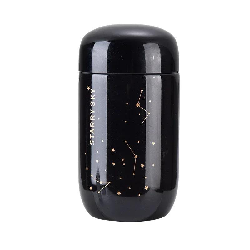 

200 мл термос-бутылка спортивная бутылка для воды звездное небо мини-емкость герметичная кофейная кружка термос пара для зимы 200ml