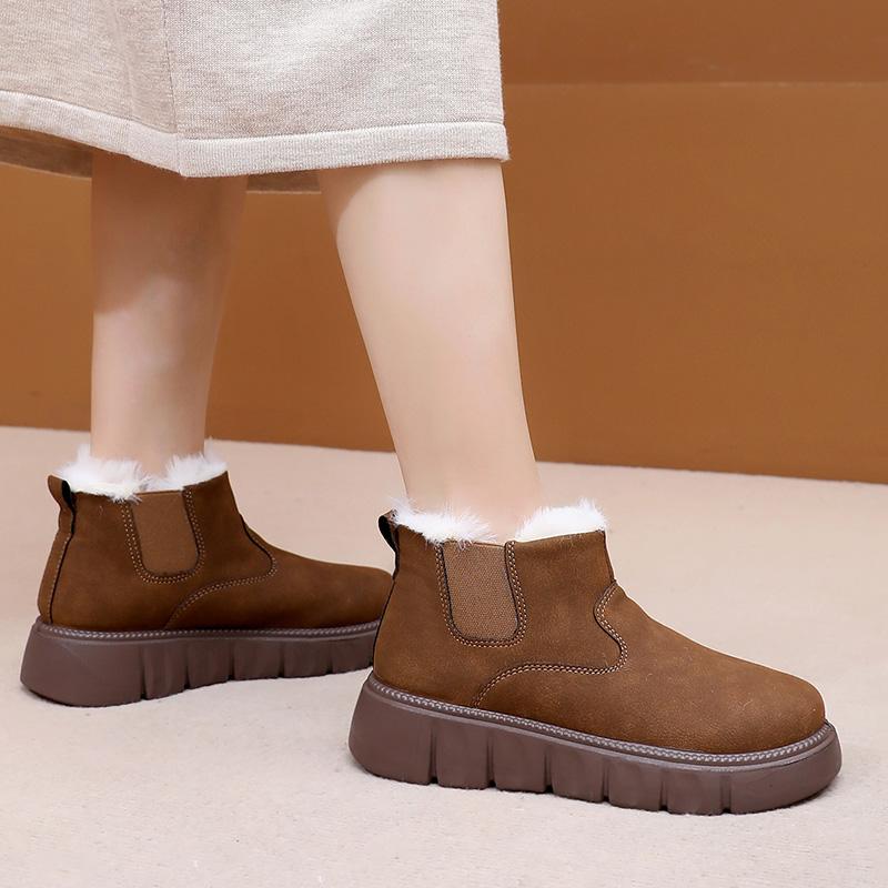 Winter New Women's Casual Cotton Shoes Thickened Warm Comfortable Anti-slip Durable Free Shipping Winter Women's Cotton