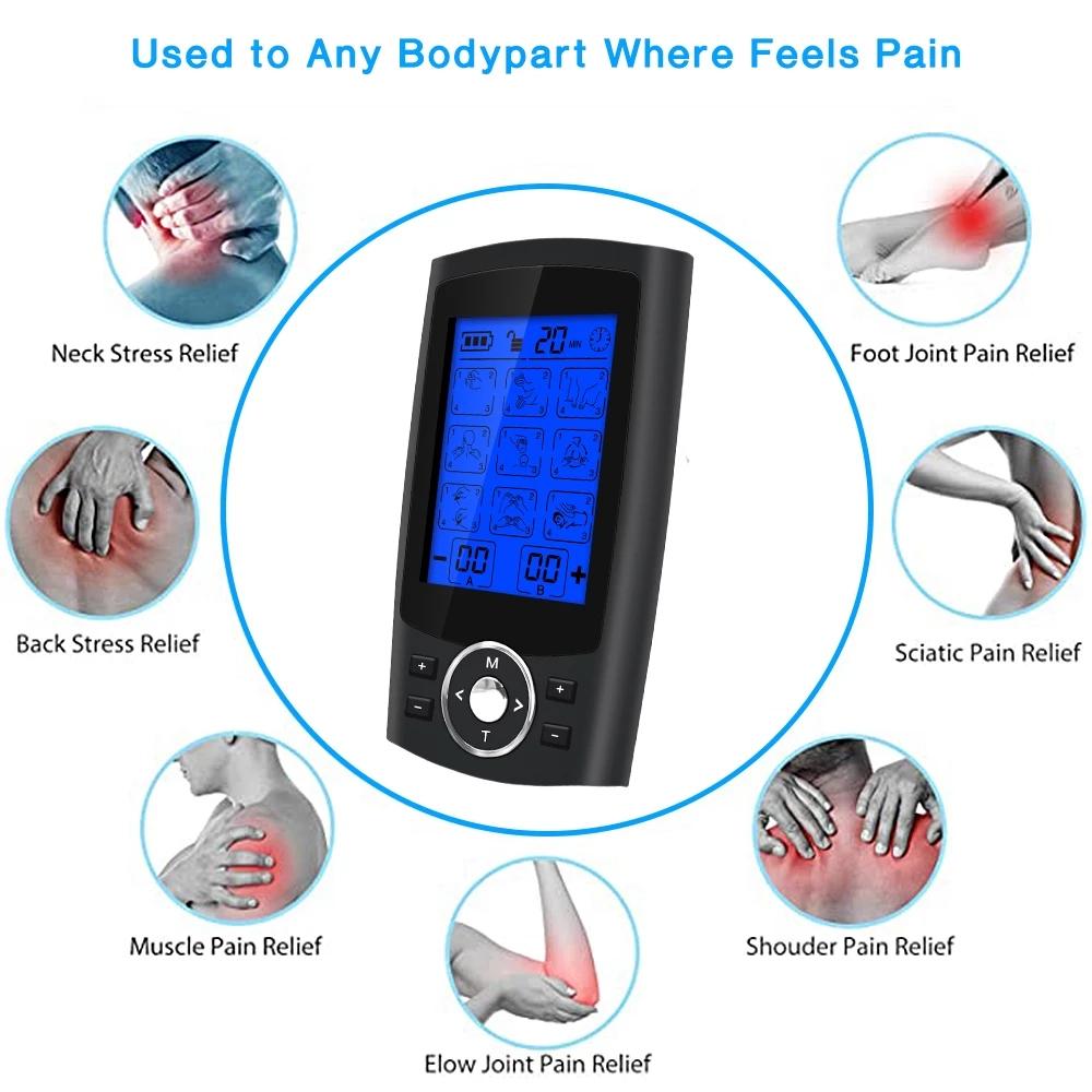 36 Modes TENS Unit Electric EMS Muscle Stimulation Relax Body Massager Electronic Pulse Meridians Physiotherapy Slimming Machine