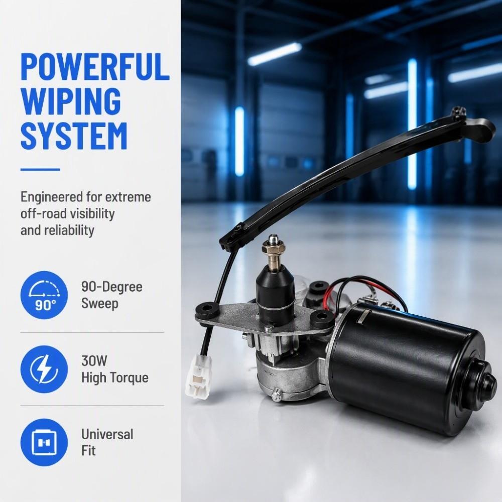 With Washer Pump Universal Power Wiper Kit Windshield Wiper Assembly Kit For UTV ATV