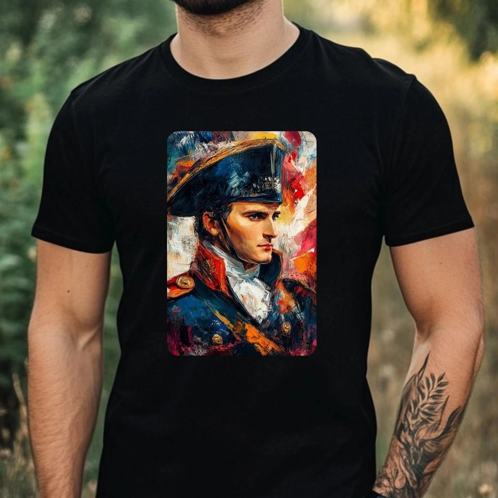 T-Shirt Herren Napoleon Portrait Motiv Baumwolle Größe XS bis 5XL