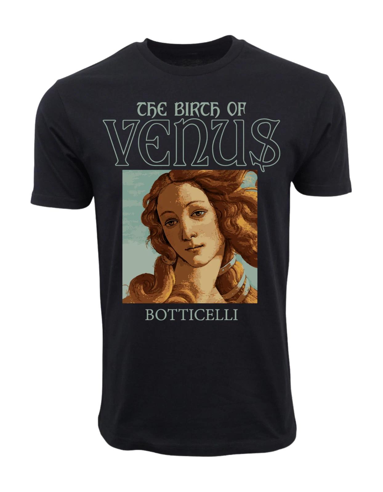 Unisex Adult Casual Graphic BOTTICELLI BIRTH OF VENUS T SHIRT T-Shirt M