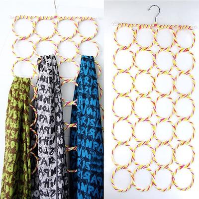 Scarf Hanger Foldable Scarf Holder with 28 Holes Multifunctional 360 Degrees Rotatable Scarf Hanger for Storing Scarves Ties