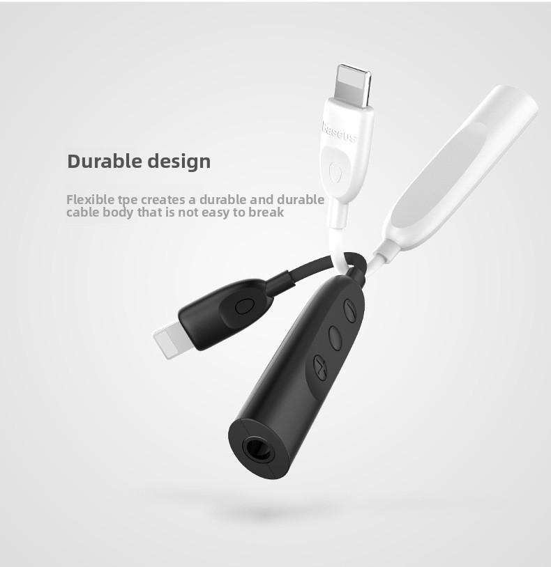 Adaptador de Auriculares para Apple Lightning a 35 mm Convertidor de Audio para Transmisión en Vivo y Llamadas de Voz