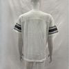 T-shirt tendance à imprimé lettre et grille respirante, style hip-hop, pour homme et femme, printemps/été