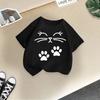 Girls' Cute Printed Loose Short Sleeve T-shirt - Summer Round Neck Top