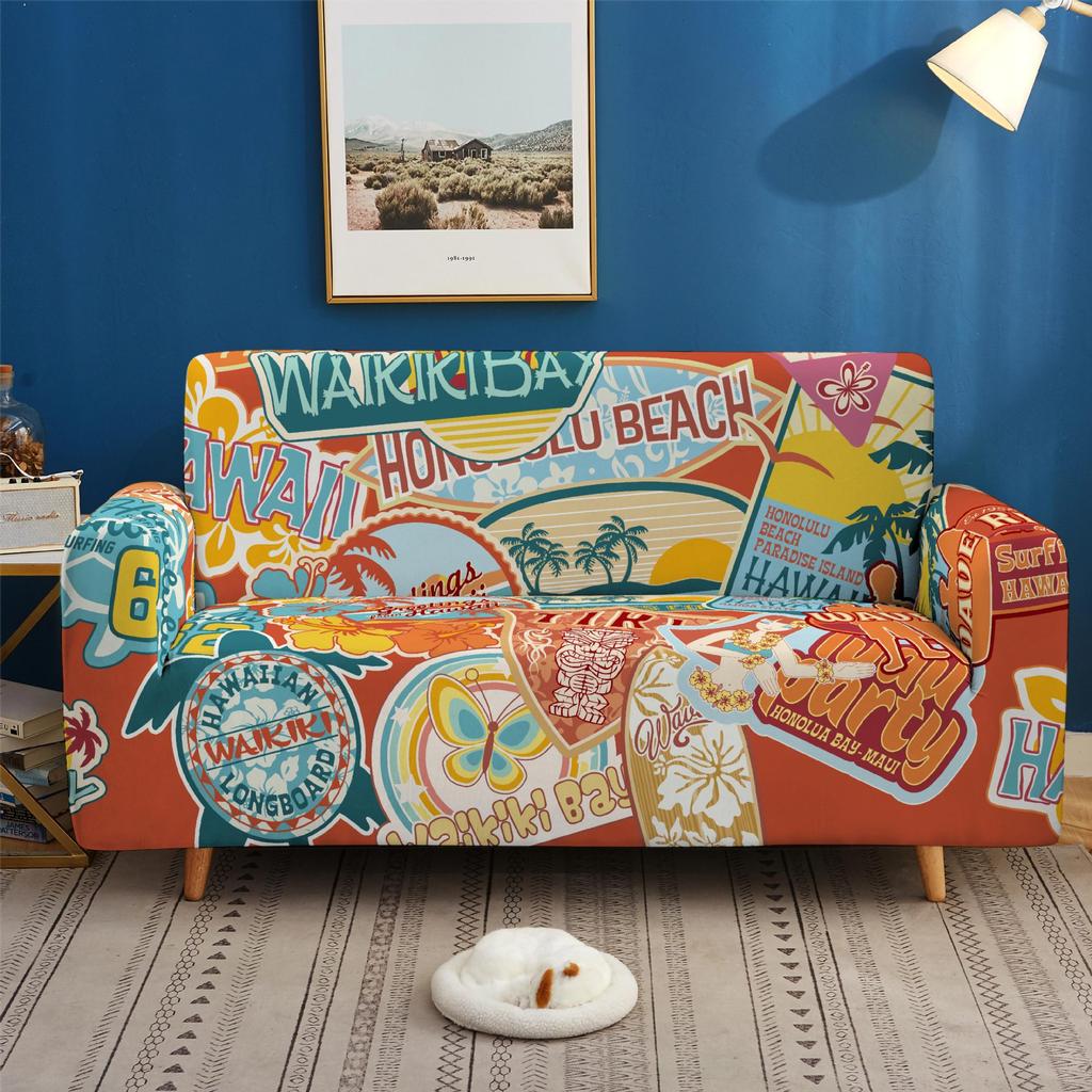 American Retro Dustproof And Non-Slip Elastic Sofa Cover Pad Universal All-Inclusive Multi-Functional Magic Cover