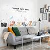 3D Cartoon Color Cat Princess Room DIY Wall Sticker Study Room Bedroom Wall Decoration Art Mural  Kids Room Decoration