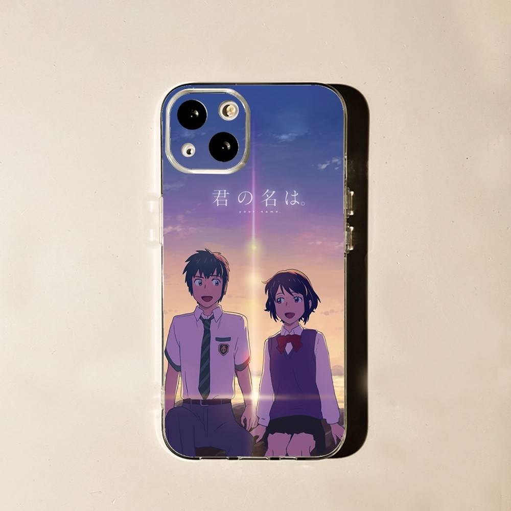 Anime your N-names Phone Case For iPhone 16,15,14,13,12,11 Plus,Pro,Max,XR,XS,X,7,8 Plus,SE,Mini Soft Transparent Cover