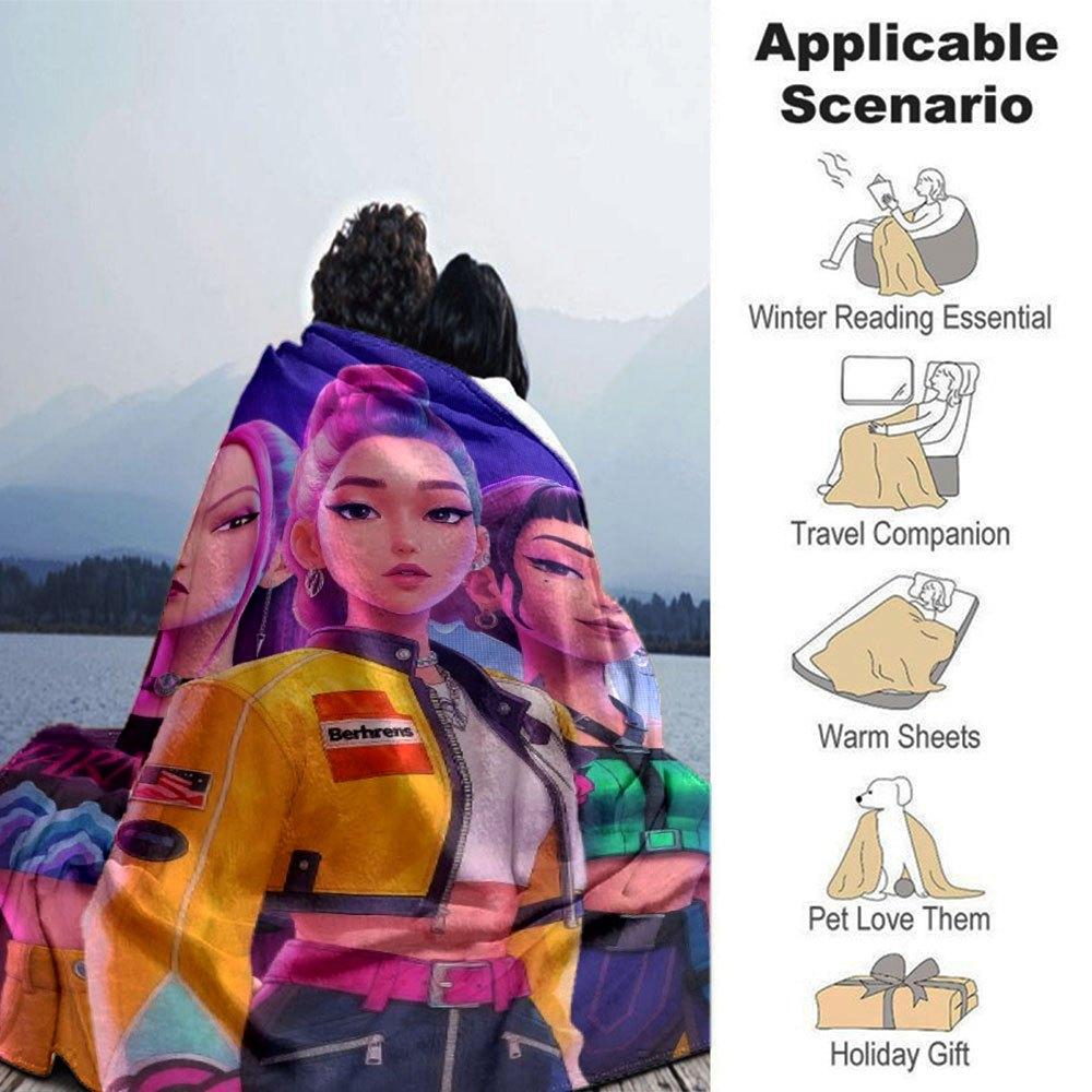 1pc Hunter X Kopo group Themed Flannel Blanket Suitable for Bed, Home Decor, Graduation Gifts, Easter, Back to School, Christmas, All Season Use
