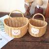 Onion Ginger Garlic Wall Hanging Basket Imitation Rattan Handwoven Rattan Basket  for Kitchen