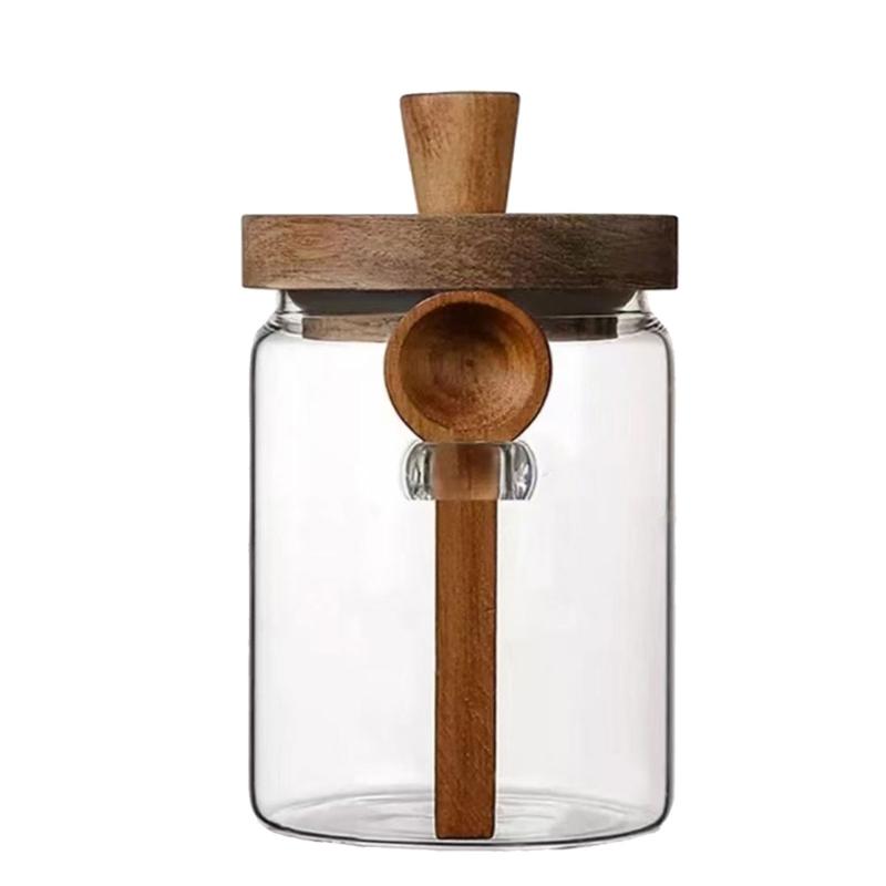 Sturdy Glass Kitchen Canister For Coffee Airtights Seal Moisture Resistant Accessory