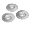 3Pcs Wood Carving Disc Set Woodworking Angle Grinder Grinding Wheels Carbon Steel 100mm Dia 16mm ID