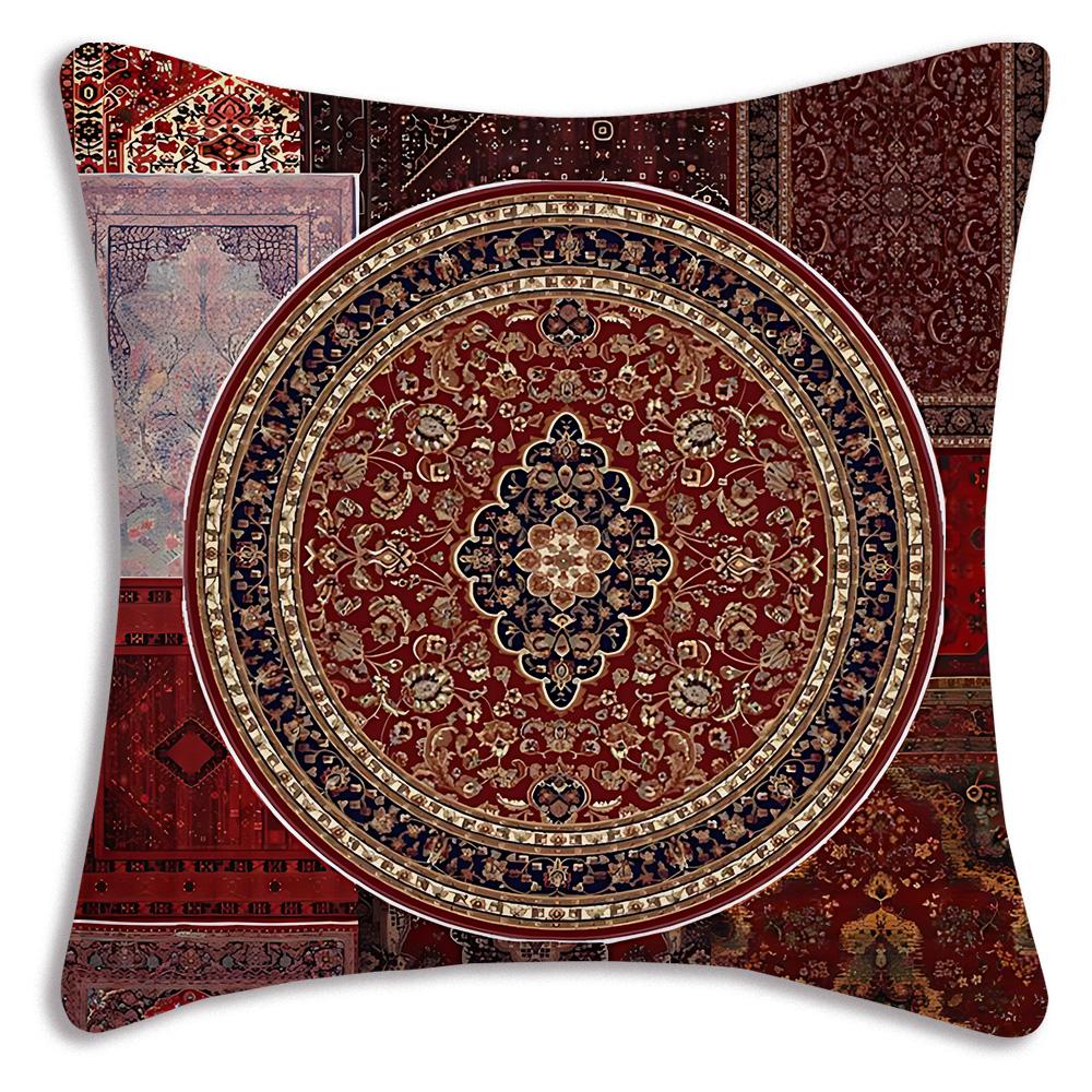 Luxury Persians R-Rug Illow Covers Cartoon Sofa Decorative Home Double-sided Printing Short Plush Cute Cushion Cover