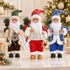 Multicolor Standing Santa Claus Figure Ornament - Christmas Window Display & Desktop Decoration