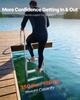 SucceBuy 5 Steps Retractable Dock Ladder Pontoon Boat Swim Ladder with Non-Slip Steps Adjustable Height for Boat Marine Boarding
