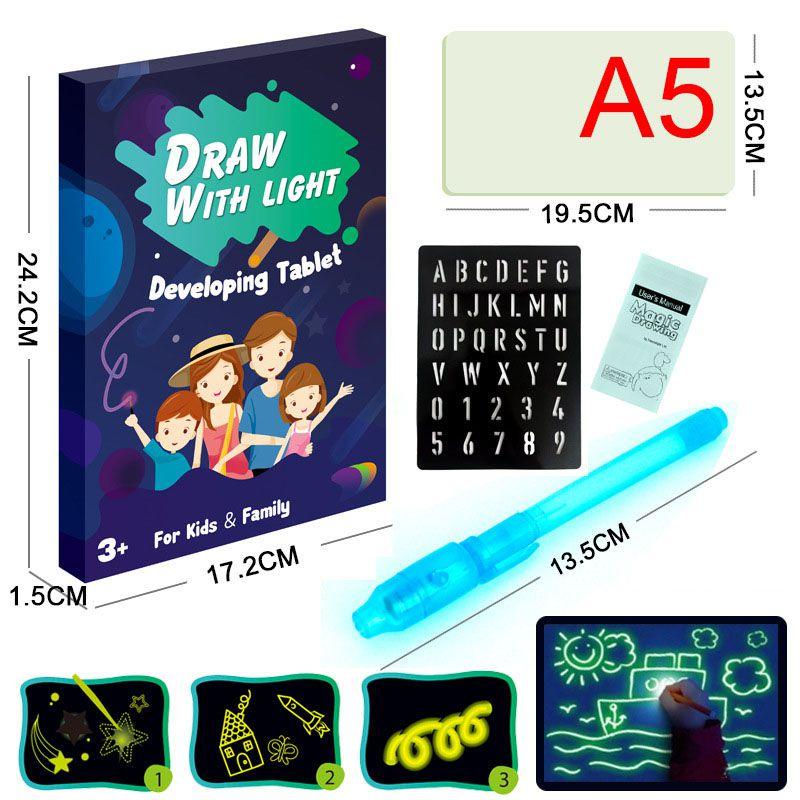 Exciting A5/a4/a3 Magic Drawing Board For Kids With Light Fun And Educational Toy